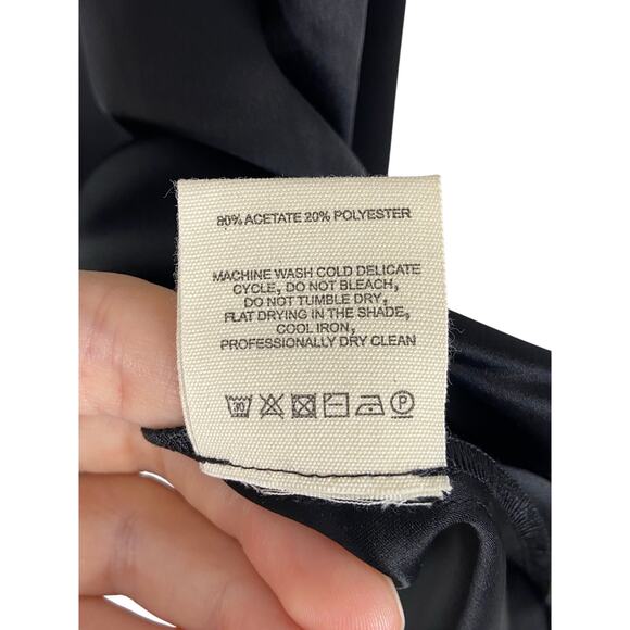 Rumored Monaco Satin Mini Dress Sleeveless Sexy Party Minimalist Chic Black Sz S - Picture 10 of 11